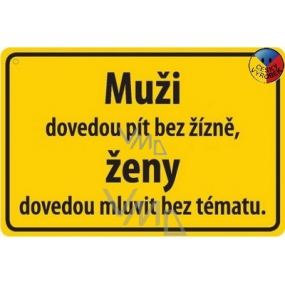Nekupto Humorous Sign Männer können 15 x 10 cm 1 Stück trinken
