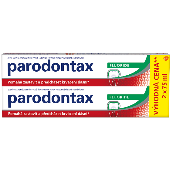 Parodontax Fluorid Zahnpasta gegen Zahnfleischbluten 2 x 75 ml, Duopack