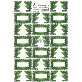 Arch Tree grüne Weihnachtsgeschenkaufkleber 20 Etiketten 1 Bogen