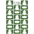 Arch Tree grüne Weihnachtsgeschenkaufkleber 20 Etiketten 1 Bogen