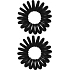 Haarband Spiralplastik schwarz 3 x 1 cm 2 Stück