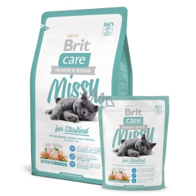 Brit Care Missy Sterilisiertes Huhn + Reis für sterilisierte Katzen 7 kg, hypoallergenes Komplettfutter