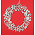 Kranz aus Holz Silber Glitter 23 cm
