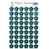 Arch Holographic dekorative Aufkleber Blumen blau