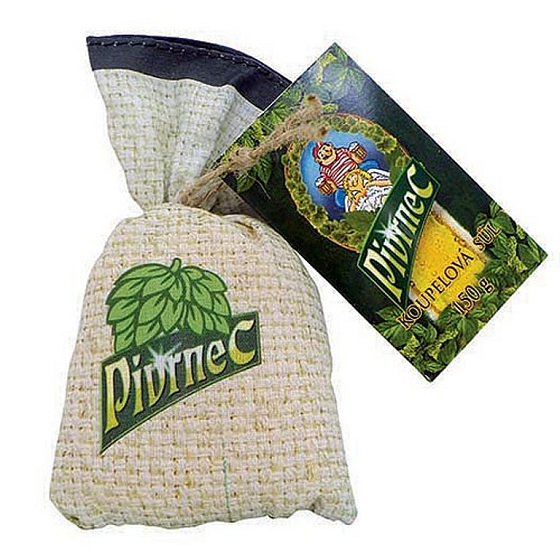 Bohemia Gifts Pivrnec Beer zur Anregung und Entspannung im Bad in einer Segeltuchtasche 150 g
