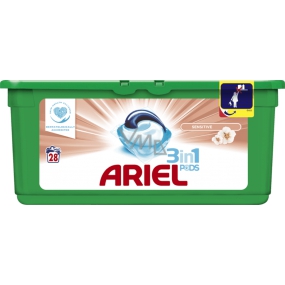 Ariel 3in1 Empfindliche Gelkapseln zum Waschen von Kleidung 28 Stück 744,8 g
