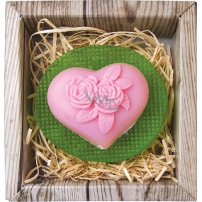 Böhmen Geschenke Herz und Blume handgemachte Toilettenseife in einer Box von 80 g