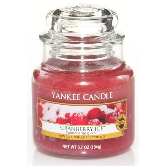 Yankee Candle Cranberry Ice - Cranberries auf Eisduftkerze Klassisches kleines Glas 104 g