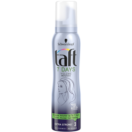 Taft 7 Days Volume Mousse extra starke Fixierung 3 Schaumhärter 150 ml