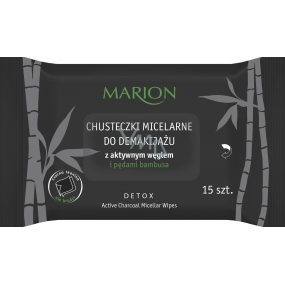 Marion Detox Active Charcoal Mizellen-Nass-Make-up-Tücher 15 Stück