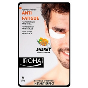 Iroha Anti-Fatigue Energy Hydrogel-Pads unter müden Augen für Männer mit Vitaminkomplex 6 Stück