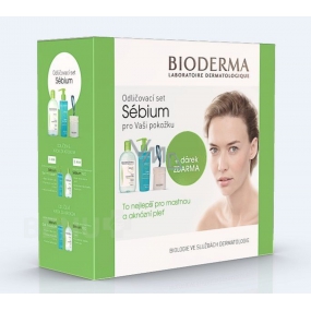 Bioderma Sebium H2O Lotion 500 ml + Mousant Cleansing Foam Gel 200 ml + Tampons, Kosmetikset