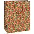 Ditipo Geschenk Papiertüte 26,4 x 13,7 x 32,4 cm beige, mit geometrischen Mustern