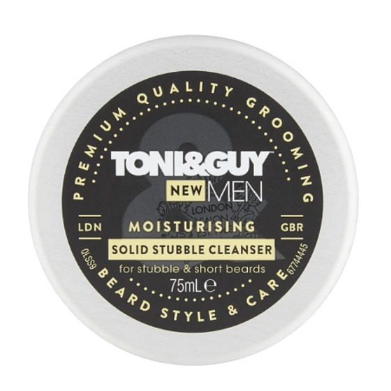 Toni&Guy Men Solid Stubble Cleanser Reinigende Feuchtigkeitscreme für kurzen Bart und Gesicht 75 ml