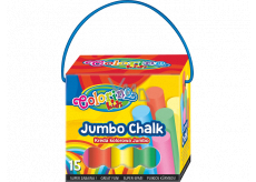 Colorino Jumbo Chalk Sidewalk Kreidebox mit Griff 8 Farben 15 Stück