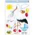 Fensterfolie ohne Kleber Für die Geburt des Kinderwagens blau 35 x 50 cm