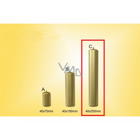 Lima Kerze glatt Metall gold Zylinder 40 x 250 mm 1 Stück