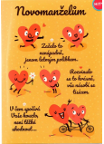 Albi Verspielte Umschlagkarte für Frischvermählte Eine Geschichte von zwei Herzen Crazy Little Thing Called Love 14,8 x 21 cm
