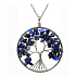 Lapislazuli Lebensbaum-Anhänger Naturheilstein, Kettenlänge: 45 + 5 cm, Stein der Harmonie