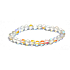 Opalit mattweißes elastisches Armband, Kunststeinkugel 6 mm / 16-17 cm, Wunsch- und Hoffnungsstein