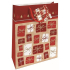 Nekupto Geschenkpapier Tasche 32,5 x 26 x 13 cm Weihnachten rot Pakete