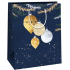 Ditipo Geschenkpapiertüte 26,4 x 13,6 x 32,7 cm Weihnachtsblau mit Fläschchen