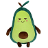 Albi Humorvolles Kissen groß Avocado 36 x 30 cm