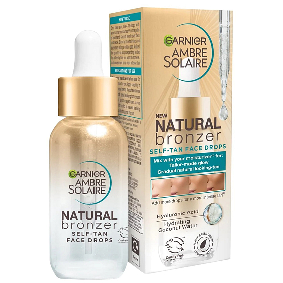 Garnier Ambre Solaire Natural Bronzer Selbstbräuner Gesichtstropfen 30 ml