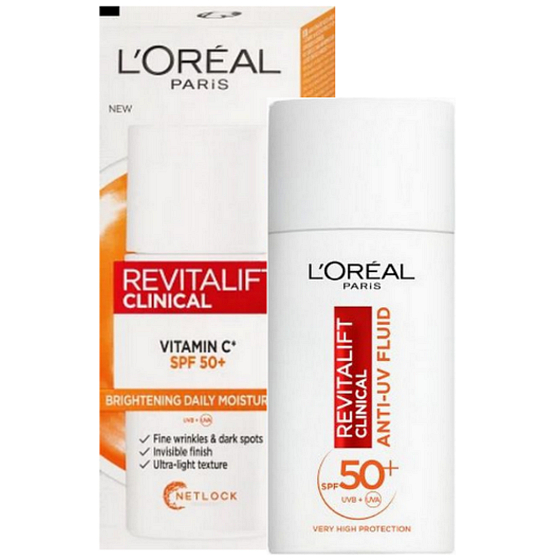 Loreal Paris Revitalift Clinical Anti-UV SPF 50+ Tägliches Fluid für alternde Haut 50 ml