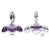 Charms Sterling Silber 925 Vampir Herz mit Flügeln, Vampir, Halloween Armband Anhänger