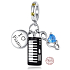Charme Sterling Silber 925 Piano - Tasten 3in1, Anhänger am Armband Interessen