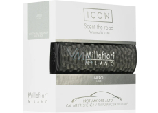 Millefiori Milano Icon Nero - Schwarzer Autoduft Schattierungen Metall dunkelbraun riecht bis zu 2 Monate 47 g