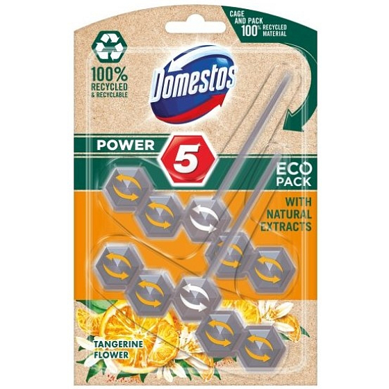 Domestos Power 5 Eco Pack Mandarine Flower WC-Pad 2 x 55 g