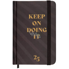 Albi Tagebuch 2025 Mini Schwarz mit Beschriftung 11 x 7,5 x 1 cm