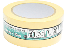 Mako Abdeck-Bau-PVC-Klebeband, Stuckateur, haftet 6 Wochen, Breite 50 mm, Länge 33 m