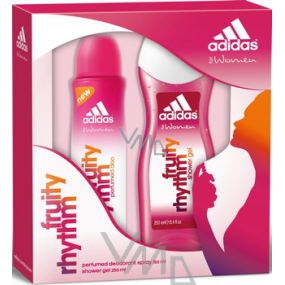 Adidas Fruity Rhythm Deodorant Spray 150 ml + Duschgel 250 ml, Geschenkset