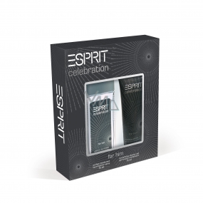 Esprit Celebration Men parfümiertes Deodorantglas für Männer 75 ml + Duschgel 75 ml, Kosmetikset