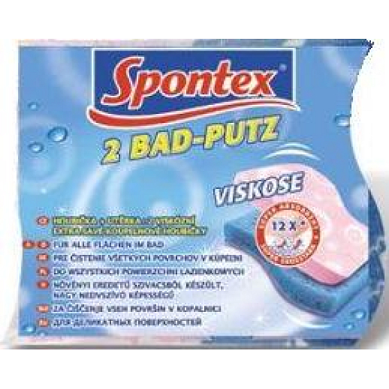 Spontex 2 Bad-Putz Schwamm mit dekorativer Reinigungsschicht 2 Stück