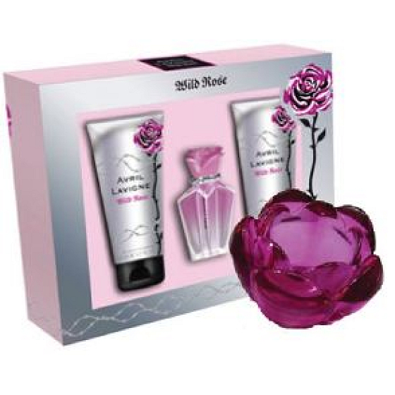 Avril Lavigne Wild Rose parfümiertes Wasser 30 ml + Körperlotion 50 ml + Mini-Leuchter, Geschenkset