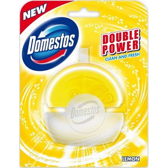 Domestos Double Power Clean und Fresh Lemon WC 60 ml Flüssigkeitsblock