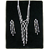 Halskette Silber Strass mit Steinen 38 cm + Ohrringe 1 Paar