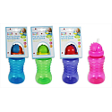 Erste Schritte 12+ Flasche mit Strohhalm für Kinder grün 310 ml