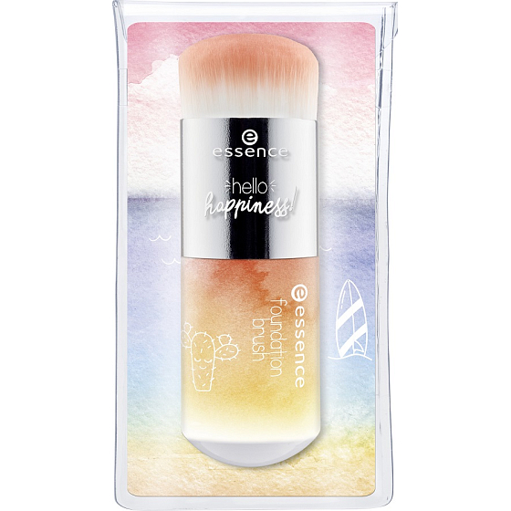 Essenz Hello Happiness! Foundation Brush Kosmetikpinsel mit synthetischen Borsten für Make-up