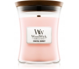 WoodWick Coastal Sunset - Duftkerze Küstensonnenuntergang mit Holzdocht und Deckel Glas klein 85 g