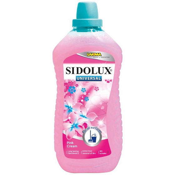 Sidolux Universal Pink Cream Reinigungsmittel für alle abwaschbaren Oberflächen und Böden 1 l