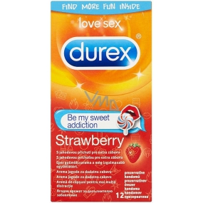 Durex Erdbeerkondom mit Erdbeergeschmack für zusätzlichen Spaß Nennbreite: 56 mm 12 Stück