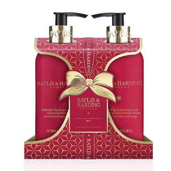 Baylis & Harding Feigen- und Granatapfel-Flüssighandseife 300 ml + Hand- und Körperlotion 300 ml Handpflege-Geschenkset