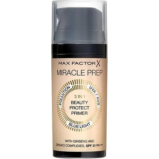 Max Factor Miracle Prep 3in1 Beauty Protect Primer Basis unter Make-up 3in1 30 ml