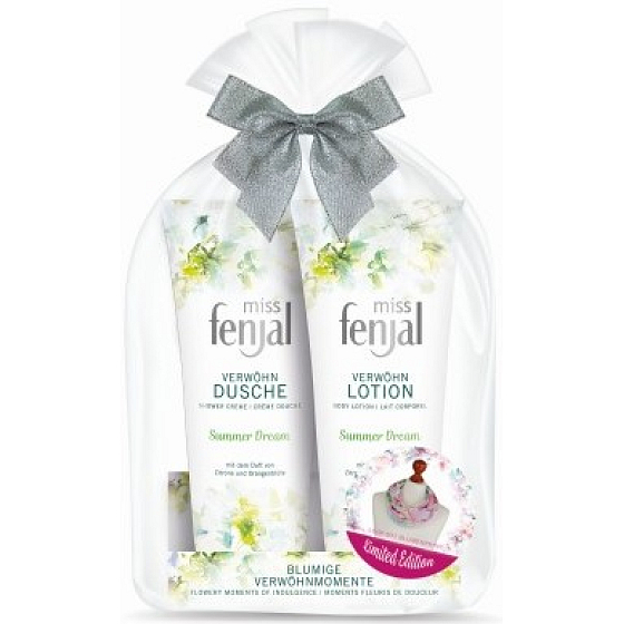 Fenjal Miss Summer Dream Duschgel für Frauen 200 ml + Körperlotion 200 ml + Schal 1 Stück, Kosmetikset