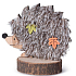 Emocio Deko Igel Holz natur, braun 130 x 110 mm